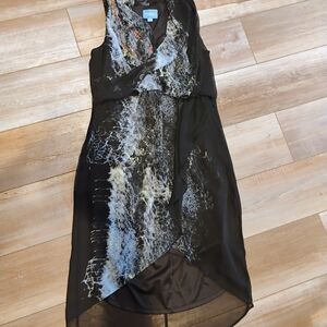 Simply Vera Vera Wang Asymmetrical Black and Blue Dress